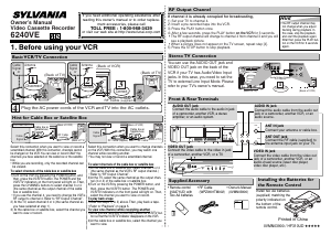 Manual Sylvania 6240VE Video recorder