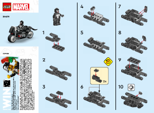 Manual Lego set 30679 Super Heroes Motorizada do Venom & Reboque de Música Móvel