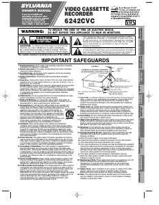 Manual Sylvania 6242CVC Video recorder