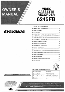 Manual Sylvania 6245FB Video recorder