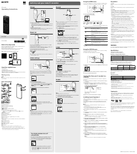 Manual Sony ICD-UX560F Audio Recorder