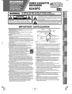 Manual Sylvania 6245FC Video recorder