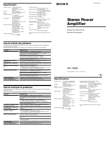 Manual de uso Sony XM-754SX Amplificador para coche