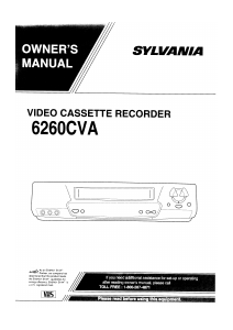 Mode d’emploi Sylvania 6260CVA Magnétoscope