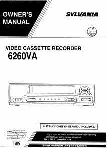 Manual Sylvania 6260VA Video recorder