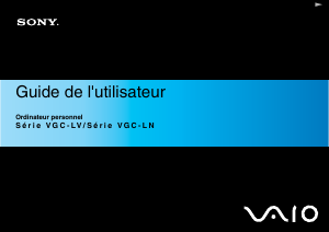 Mode d’emploi Sony Vaio VGC-LN2MR Ordinateur de bureau
