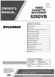 Manual Sylvania 6260VB Video recorder