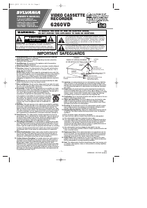 Manual Sylvania 6260VD Video recorder