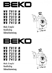 Handleiding BEKO WB 7010 M Wasmachine