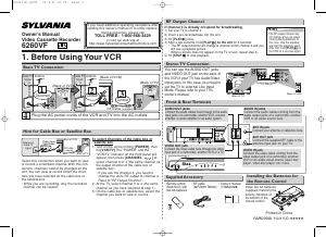 Manual Sylvania 6260VF Video recorder