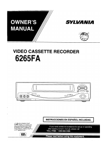 Manual Sylvania 6265FA Video recorder