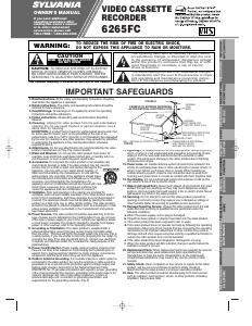 Manual Sylvania 6265FC Video recorder