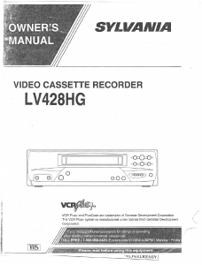 Manual Sylvania LV428HG Video recorder