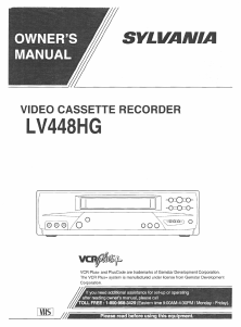 Manual Sylvania LV448HG Video recorder