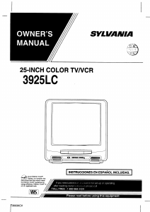 Manual Sylvania 3925LC Television