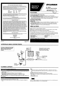 Mode d’emploi Sylvania 4919CLT Téléviseur