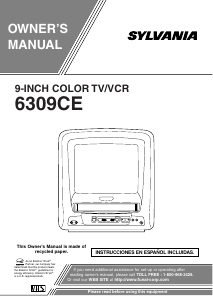 Manual Sylvania 6309CE Television