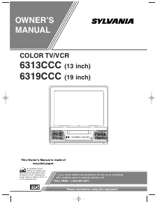 Manual Sylvania 6313CCC Television