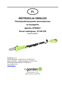 Instrukcja 4Garden APW2021 Piła łańcuchowa