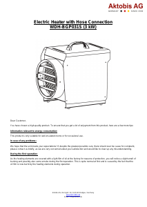 Manual Aktobis WDH-BGP031S Heater