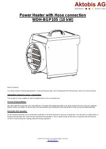 Manual Aktobis WDH-BGP10S Heater