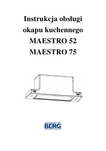 Instrukcja BERG Maestro 52 Okap kuchenny