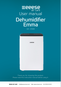Manual Eeese 2568 Emma Dehumidifier
