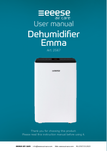 Bedienungsanleitung Eeese 2567 Emma Luftentfeuchter