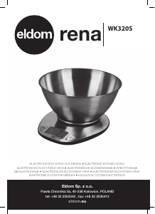 Manual de uso Eldom WK320S Rena Báscula de cocina
