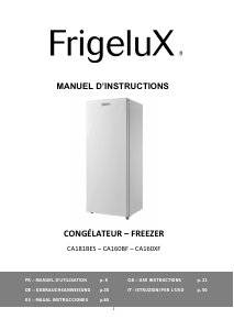 Manual de uso Frigelux CA160XF Congelador