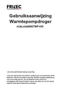 Manual Frilec KOBLENZ8882TWP-030 Dryer