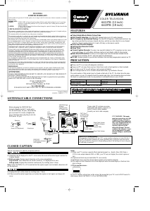 Manual Sylvania 6413TB Television