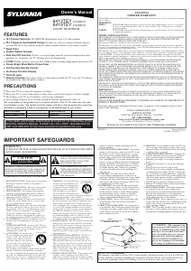 Manual Sylvania 6413TEY Television