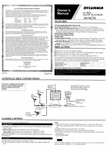 Handleiding Sylvania 6419CTA Televisie