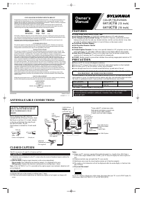 Mode d’emploi Sylvania 6419CTB Téléviseur