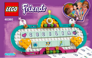Manual Lego set 40360 Friends Name sign