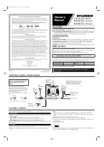 Manual Sylvania 6419CTC Television