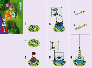 Manual Lego set 30417 Friends Garden flower and butterfly