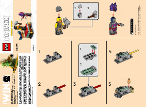 Manual Lego set 30675 Ninjago Teren de antrenament pentru turneu & Bătălia lui Kai și Rapton de la templu