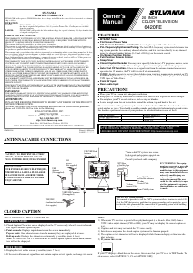 Manual de uso Sylvania 6420FE Televisor