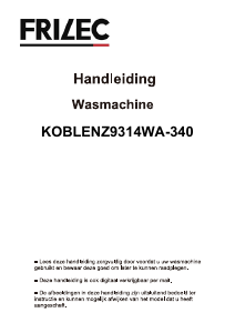 Mode d’emploi Frilec KOBLENZ9314WA-340 Lave-linge