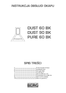 Instrukcja BERG Dust 90 BK Okap kuchenny
