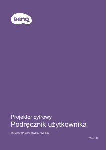 Instrukcja BenQ MS560 Projektor