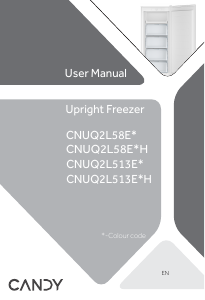 Manual Candy CNUQ2L58EX Congelator