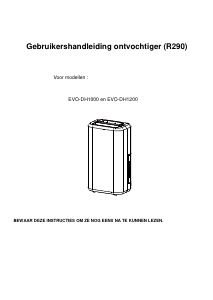 Handleiding Evolar EVO-DH1200 Luchtontvochtiger
