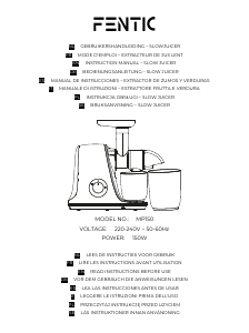 Manual Fentic MP150 Juicer