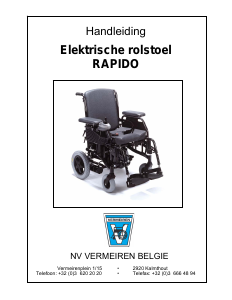 Handleiding Vermeiren Rapido Elektrische rolstoel