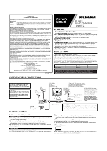 Manual Sylvania 6427TE Television