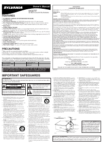 Manual Sylvania 6432TF Television