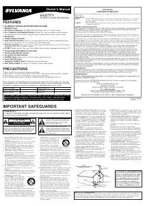 Manual Sylvania 6432TFY Television